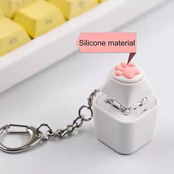 Перезаряжаемый тестер осей клавишных колпачков RGB декомпрессионная игрушка-брелок сменные переключатели кошачьи мяуканья крик утки для геймеров офисное программирование коричневый