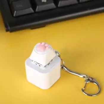 Перезаряжаемый тестер осей клавишных колпачков RGB декомпрессионная игрушка-брелок сменные переключатели кошачьи мяуканья крик утки для геймеров офисное программирование коричневый