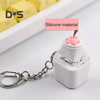 Перезаряжаемый тестер осей клавишных колпачков RGB декомпрессионная игрушка-брелок сменные переключатели кошачьи мяуканья крик утки для геймеров офисное программирование коричневый