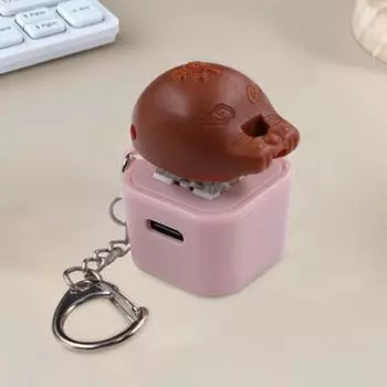 Перезаряжаемый тестер осей колпачков ключей RGB декомпрессионная игрушка-брелок сменные переключатели кошачьи мяуканья коричневый