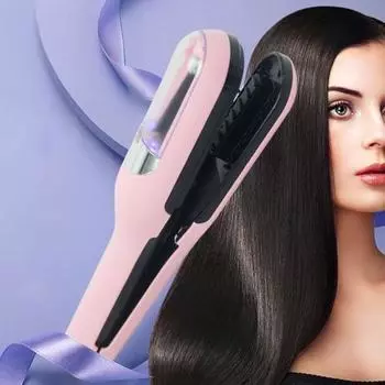 Перезаряжаемый триммер для секущихся кончиков волос, беспроводной инструмент для восстановления поврежденных волос для всех типов волос розовый