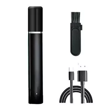 Перезаряжаемый триммер для волос в носу для мужчин и женщин IPX7 водонепроницаемый электрический триммер для волос в носу 360-градусный двухсторонний чёрный