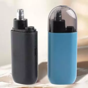 Перезаряжаемый триммер для волос в носу для мужчин и женщин IPX7 водонепроницаемый электрический триммер для волос в носу 360-градусный инструмент для ухода за двусторонним лезвием с функцией очистки