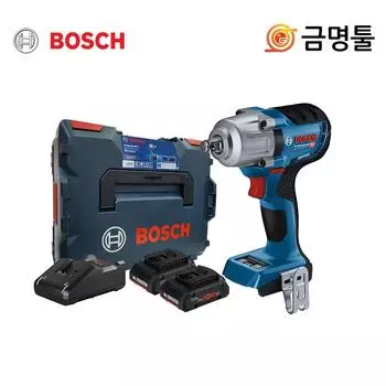 Перезаряжаемый ударный гайковерт Bosch GDS18V 450HC 18 В 4,0 Ач, 2 упаковки, 1 2 дюйма, 3 скорости, регулируемый ударный средний крутящий момент