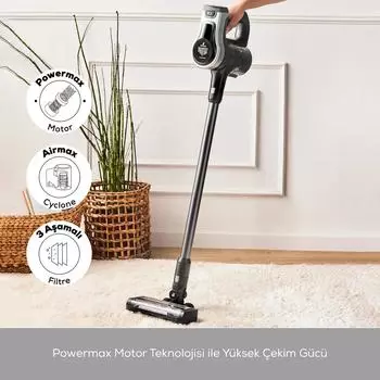 Перезаряжаемый вертикальный пылесос Karaca Vantuz Power Force Max 2 в 1