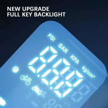 Перезаряжаемый воздушный насос для мотоциклетных велосипедных мячей, беспроводной автомобильный насос для накачивания шин, цифровой портативный компрессор