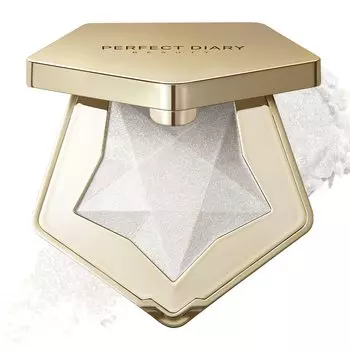 PERFECT DIARY Хайлайтер-пудра Stardust Diamond Highlighter Luminizer Glitter 3D Feel Pearl Glossy Skin 01 Silver White