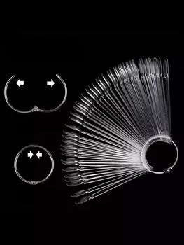 Perfect Nail Polish Practice Companion: 50-Piece Clear Iron Ring Palette