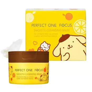 PERFECT ONE FOCUS Гладкий очищающий бальзам Pom Pom Purin Limited Design 75 г Не нужно умываться Наращивание ресниц OK Поры Черные точки Кератиновый уход