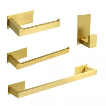 Перфорированная матовая золотая вешалка для полотенец, держатель и крючок из нержавеющей стали, аксессуары для ванной комнаты, черная вешалка для полотенец, комплект фурнитуры для ванной