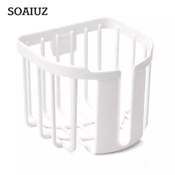 Перфорированная настенная полка для ванной комнаты, бесплатный железный держатель для салфеток в ванной комнате C красный