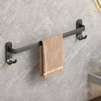 Перфорированная вешалка для полотенец Space Aluminum, однополюсная штанга для полотенец для ванной комнаты, вешалка для полотенец для ванной комнаты, стеллаж для хранения вещей