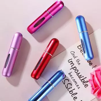 Парфюмерный спрей-распылитель, алюминиевая парфюмерная бомба, мини-гаррафа для путешествий, 5 мл 5ml