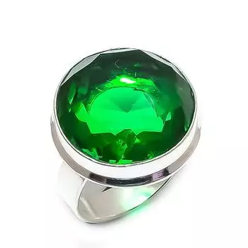 Peridot Ethnic 925 Sterling Silver Jewelry Ring Size 9 q2F17