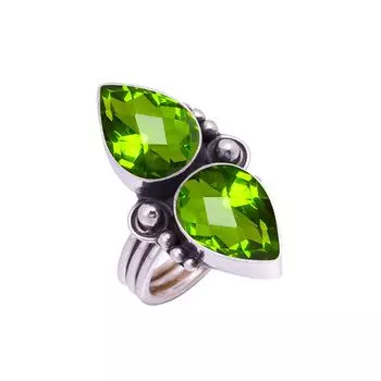 Peridot Gemstone 925 Sterling Silver Ring V9359, Green Ring, Pear Ring, Valentin s Day Gift, Gift For Her, Birthday Gift, Handmade Jewelry, Silver Jew