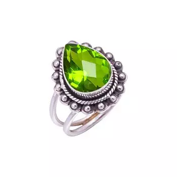Peridot Gemstone 925 Sterling Silver Ring V9439, Green Ring, Pear Ring, Valentin s Day Gift, Gift For Her, Birthday Gift, Handmade Jewelry, Silver Jew