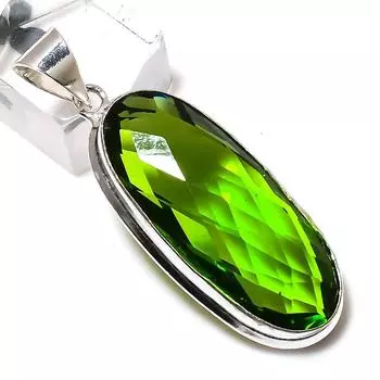 Peridot Gemstone Handmade 925 Sterling Silver Gift Jewelry Pendant 1.97 M0C86
