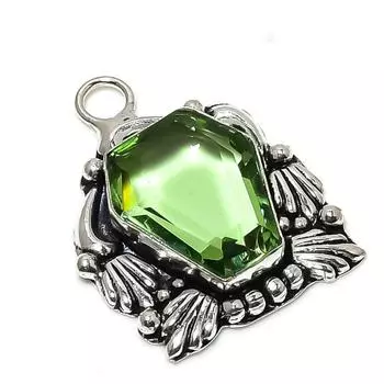Peridot Gemstone Handmade 925 Sterling Silver Jewelry Pendant 1.58 J5y93