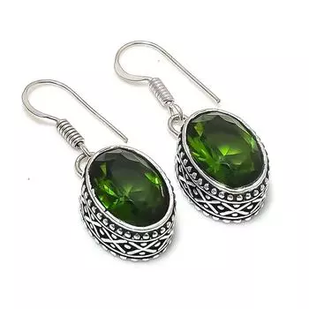 Peridot Handmade 925 Sterling Silver Jewelry Earring 1.46 L0j90