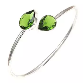 Перидот кварц драгоценный камень ювелирные изделия ручной работы браслеты манжеты 7 регулируемый