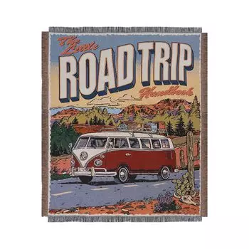 Перикарпий Ретро и Volkswagen Автобус Открытый Кемпинг Кемпинг Палатка Охлаждение Спать в Палатке Полностью Дорога Лес, Стильный, Volkswagen , Одеяло,
