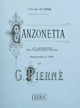 Перина: Канцонетта Оп. 19 (Кларнет, Фортепиано) Издательство Leduc