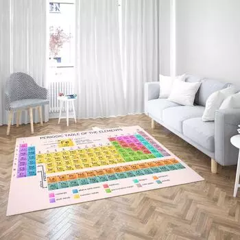 Периодическая таблица химических элементов, ковер, домашний ковер для обучения детей, образования, детской комнаты, противоскользящий ковер 40x60cm