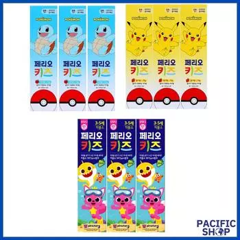 [Perioe] Детская зубная паста 75г (Клубника, Яблоко, Виноград) *3 Strawberry *3 (Step3)