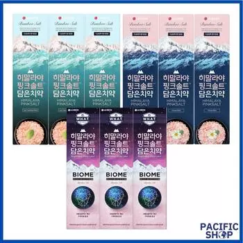 [Perioe] Зубная паста с розовой солью Himalaya 100 г (White Label Biome, Ледяная мята, Цветочная мята) *3 White Label Biome *3