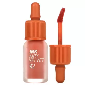 Peripera, Ink Airy Velvet Lip Tint, 02 Selfie Orange Brown, 4 г (0,14 унции)