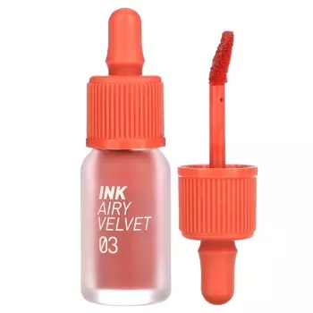 Peripera, Ink Airy Velvet Lip Tint, 03 Cartoon Coral, 4g (0.14oz)