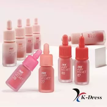 Peripera Ink Воздушный бархат (22 цвета) Тинт для губ Цветной макияж Бальзам для губ 03 Cartoon Coral