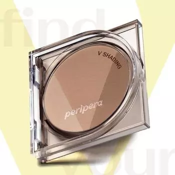 Peripera V Shading 9,5 г + 3-ступенчатая кисть Contour Block Brush (3 варианта) #01 Natural Brown