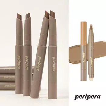 Палочка для растушевки теней Peripera V, 001 Натуральный коричневый, 1 шт.