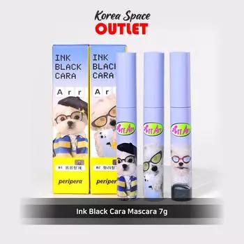 Peripera X Maltese Archive, Черная тушь для ресниц Cara Mascara, 7 г 01 Long Lash Curling