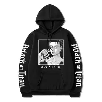 Полиэстеровый свитер с капюшоном и узором по периметру S