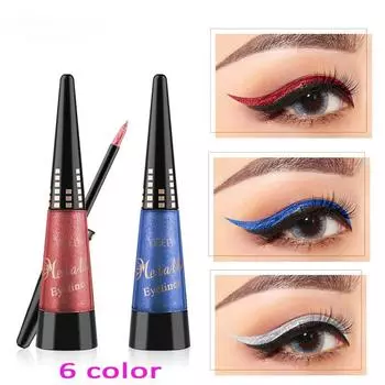 Перламутровая подводка для глаз Водостойкая долговечная не размазывающаяся яркая блестящая жидкая подводка для глаз с блестками и бриллиантами 01