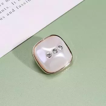 Перламутровая пуговица с ромбовидной квадратной овальной пуговицей для одежды, декоративная пуговица, аксессуары для женского пальто, свитера, пуговица из металла 3 #[Square] * 26L = 16.0 MM * Polygon