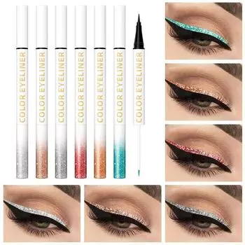 Перламутровая жидкая подводка для глаз с двойной головкой, быстросохнущая водостойкая и не размазывающаяся подводка для глаз