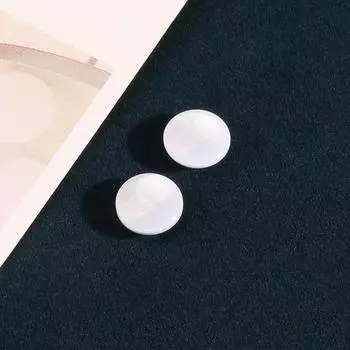 Перламутровые пуговицы из смолы для женской одежды, топа, рубашки, кардигана, шифоновой рубашки, изысканные пуговицы высокого класса, круглые пуговицы 1 #white * 11mm * round