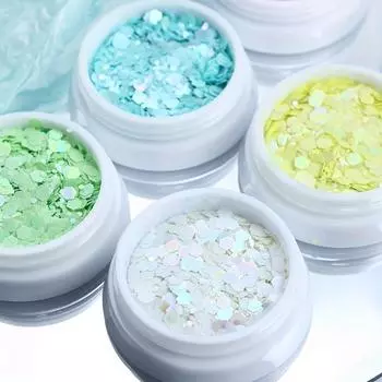 Перламутровый цвет ракушки светлый блестящий маникюр макарон аврора блестящий маникюр украшение