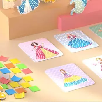 Перламутровый хлопок, расписанный вручную, нарядная бумага для прокалывания, наклейка для рисования, забавные детские подарки C