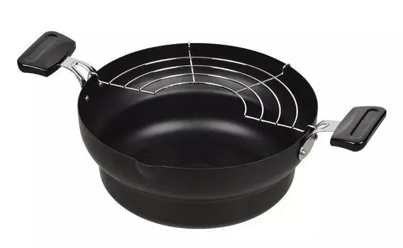 Перламутровый металл НОВЫЙ Rakutenya Iron Stepped Tempura Pot 24 см HB-2520