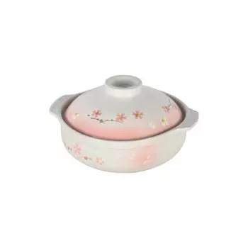 Перламутровый металлический глиняный горшок для газового огня для цветущей вишни Погода Нет. 6, Только, 1~2 человека, Л-1972 белый