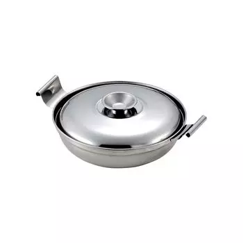 Перламутровый металлический горшок Ччигэ-горшок 17 см неглубокий совместимый с IH нержавеющая сталь сделано в Японии Korean Flavor House HC-76