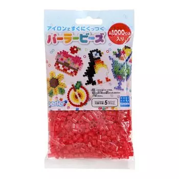 Perler beads single color glitter red