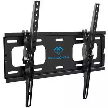 Кронштейн для телевизора PERLESMITH, совместимый с наклонной нагрузкой, регулируемым углом наклона телевизора на стену, VESA 400x400 мм, настенный, 26-55 дюймов, тип, 60 кг, подвесной, чёрный