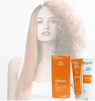 Выпрямляющий крем и нейтрализатор Wella Creatine+ Straight - набор для одноразового применения 100мл+100мл