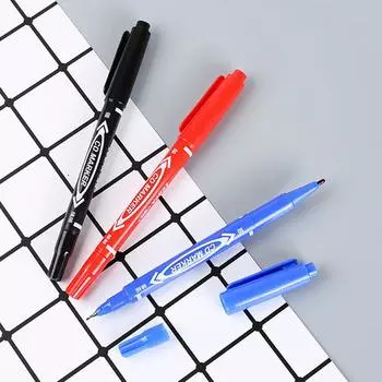 Перманентные 10 шт./лот металлические цветные двухконечные популярные высококачественные тонкие маркеры-ручки быстросохнущие для рисования двухсторонние для тканевых аксессуаров 3