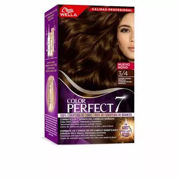 Перманентный краситель Wella Color Perfect 7 N 3/4 Седые волосы Темно-русый 60 мл